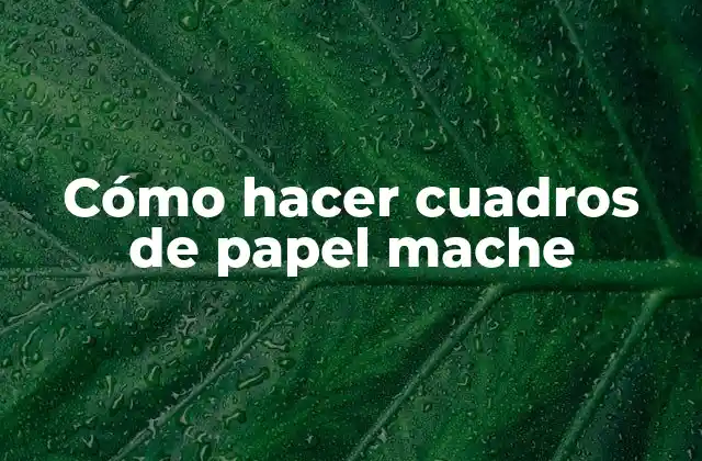Cómo Hacer Cuadros de Papel Mache