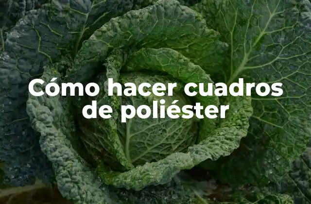 Cómo Hacer Cuadros de Poliéster