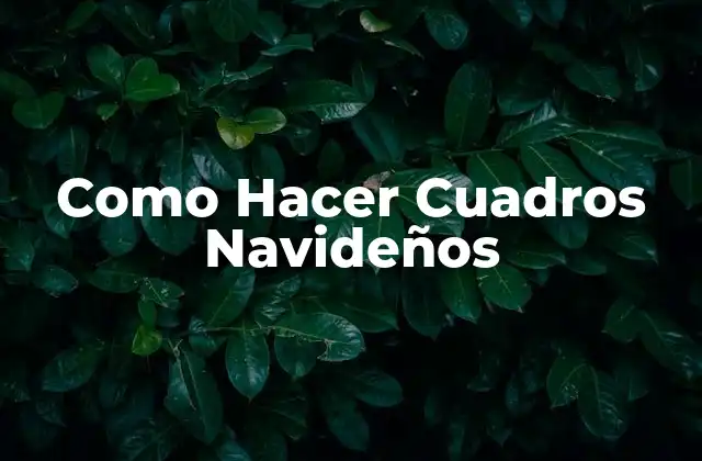 Como Hacer Cuadros Navideños