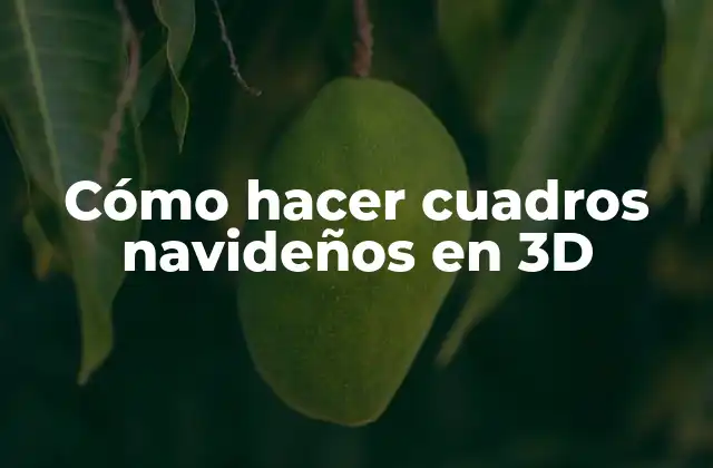 Cómo hacer cuadros navideños en 3D