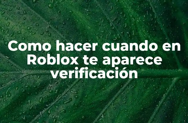 Como Hacer Cuando en Roblox Te Aparece Verificación
