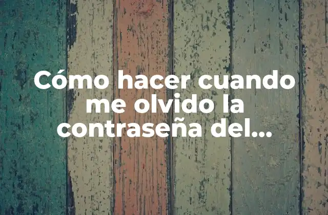 Cómo Hacer Cuando Me Olvido la Contraseña Del Facebook