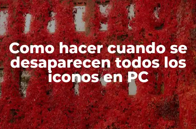 Como Hacer Cuando Se Desaparecen Todos los Iconos en Pc
