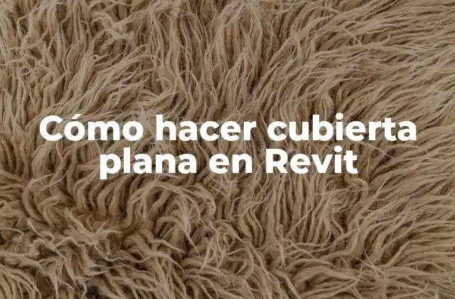 Qué es una cubierta plana en Revit