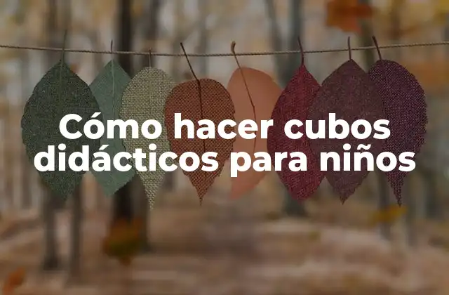 Cómo Hacer Cubos Didácticos para Niños 2 Cómo hacer cubos didácticos para niños