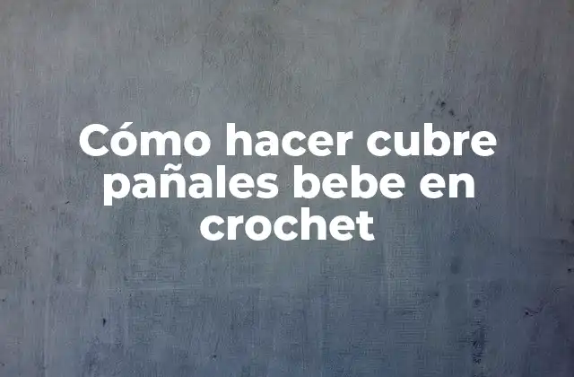 Cómo Hacer Cubre Pañales Bebe en Crochet