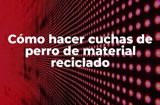 Cómo Hacer Cuchas de Perro de Material Reciclado