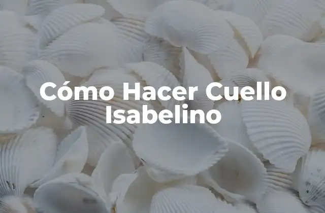 Cómo Hacer Cuello Isabelino 2 ¿Qué es un Cuello Isabelino?