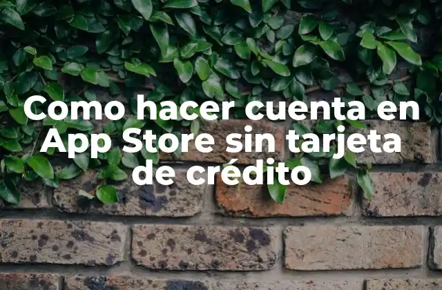 Como Hacer Cuenta en App Store sin Tarjeta de Crédito