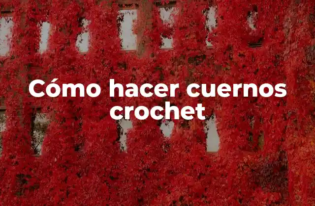 Cómo Hacer Cuernos Crochet