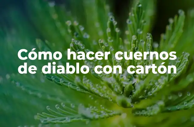 Cómo Hacer Cuernos de Diablo con Cartón