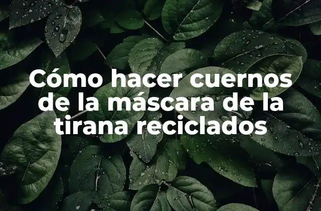 Cómo Hacer Cuernos de la Máscara de la Tirana Reciclados