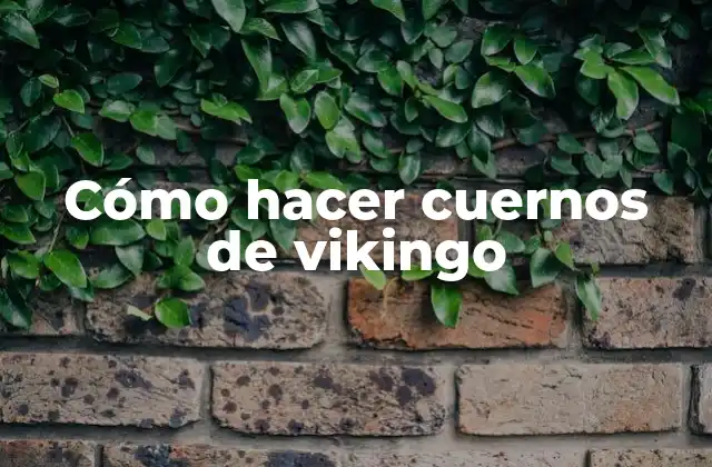 Cómo Hacer Cuernos de Vikingo