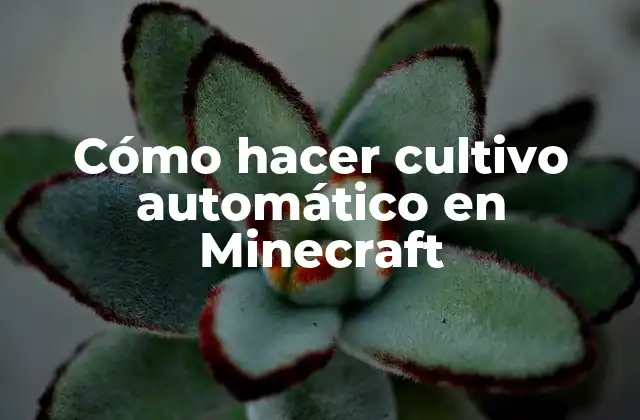 Cómo Hacer Cultivo Automático en Minecraft