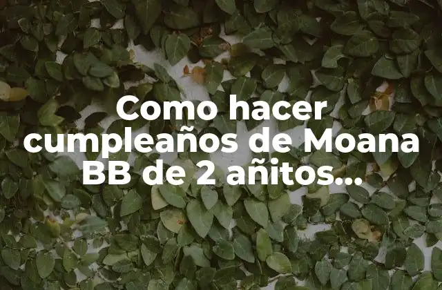 Como Hacer Cumpleaños de Moana Bb de 2 Añitos Decoración