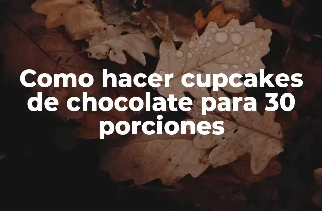 Como Hacer Cupcakes de Chocolate para 30 Porciones