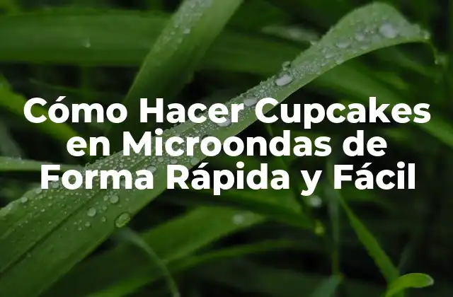 Cómo Hacer Cupcakes en Microondas de Forma Rápida y Fácil