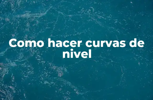Como Hacer Curvas de Nivel