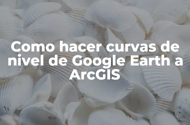 Como Hacer Curvas de Nivel de Google Earth a Arcgis