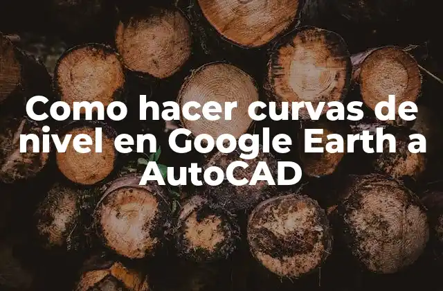 Como Hacer Curvas de Nivel en Google Earth a Autocad