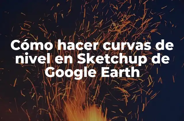 Cómo Hacer Curvas de Nivel en Sketchup de Google Earth
