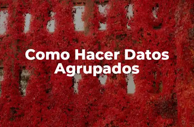 Como Hacer Datos Agrupados 2 ¿Qué son los Datos Agrupados y para qué Sirven?