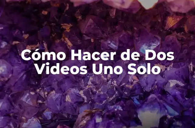 Cómo Hacer de Dos Videos Uno Solo