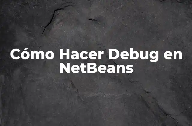 Cómo Hacer Debug en Netbeans