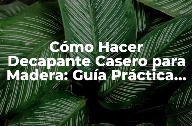 Cómo Hacer Decapante Casero para Madera: Guía Práctica y Segura