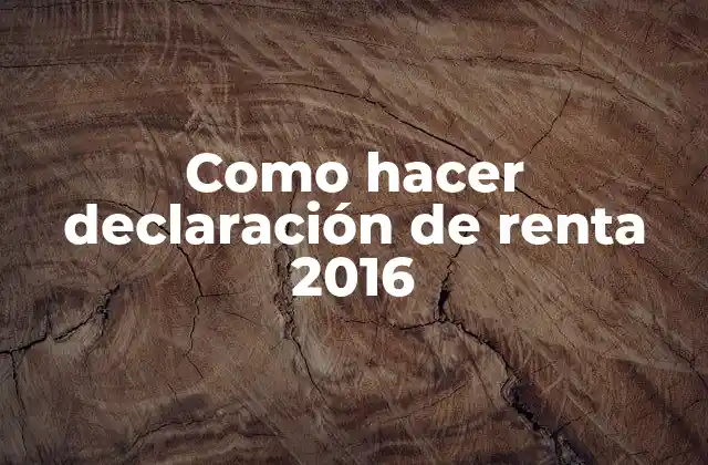 Como Hacer Declaración de Renta 2016 2 Declaración de renta 2016