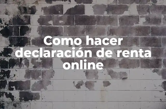 Como Hacer Declaración de Renta Online