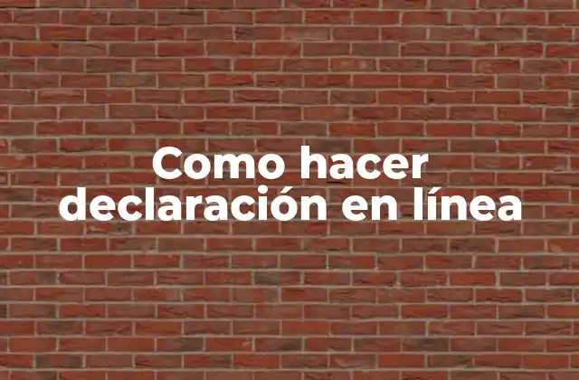¿Qué es una declaración en línea y para qué sirve?