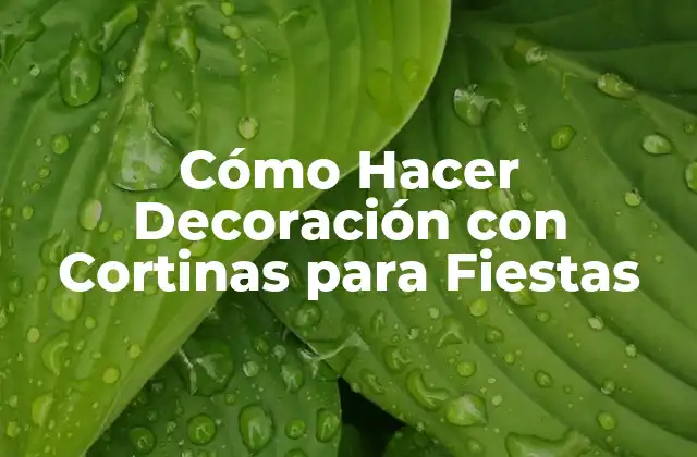 Cómo Hacer Decoración con Cortinas para Fiestas