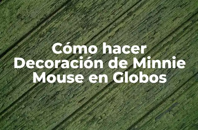 ¿Qué es la Decoración de Minnie Mouse en Globos?