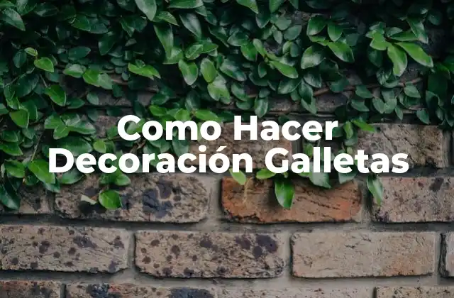 Como Hacer Decoración Galletas
