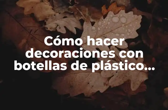 Cómo Hacer Decoraciones con Botellas de Plástico para Jardines