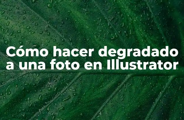 Cómo Hacer Degradado a una Foto en Illustrator