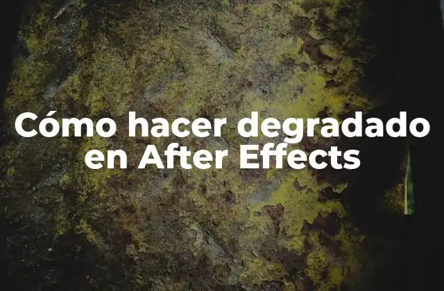 Cómo hacer degradado en After Effects