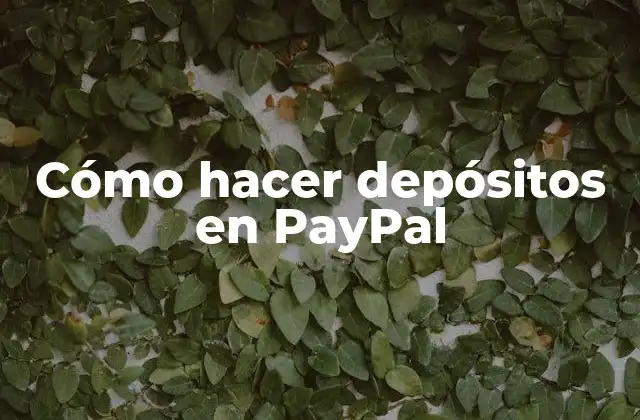 Cómo Hacer Depósitos en Paypal