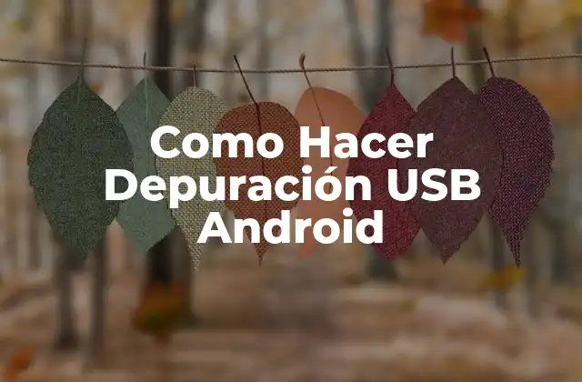 ¿Qué es la Depuración USB en Android?
