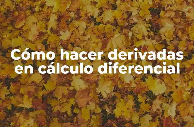 Cómo Hacer Derivadas en Cálculo Diferencial