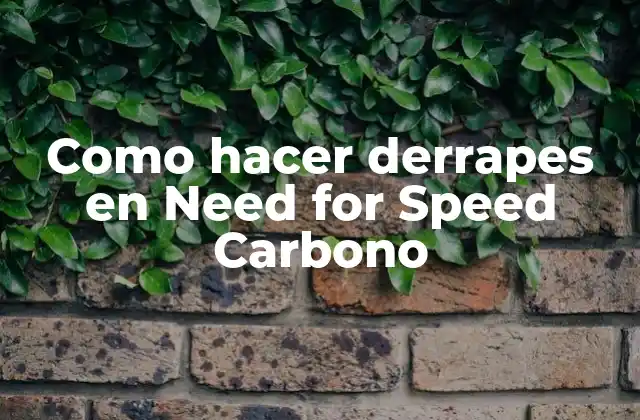 Como Hacer Derrapes en Need For Speed Carbono