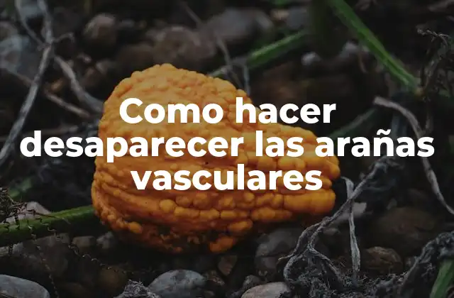 Como Hacer Desaparecer las Arañas Vasculares
