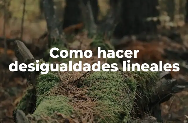Como Hacer Desigualdades Lineales