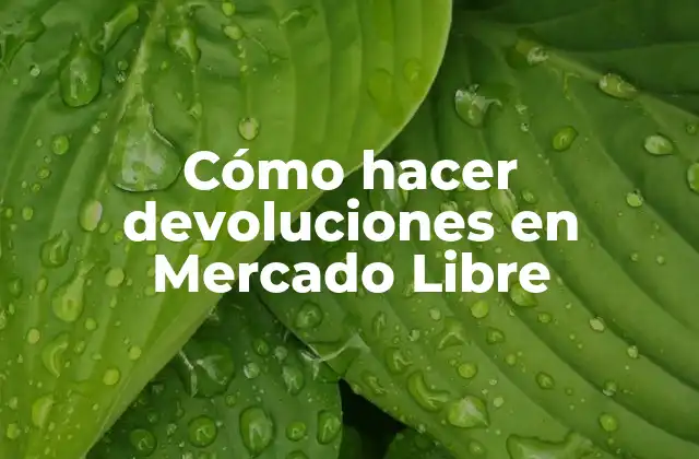 Cómo Hacer Devoluciones en Mercado Libre