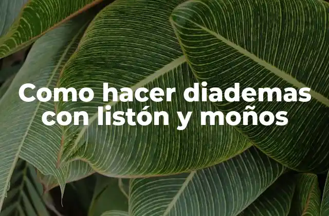 Como Hacer Diademas con Listón y Moños
