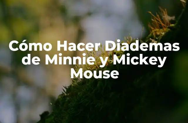 Cómo Hacer Diademas de Minnie y Mickey Mouse