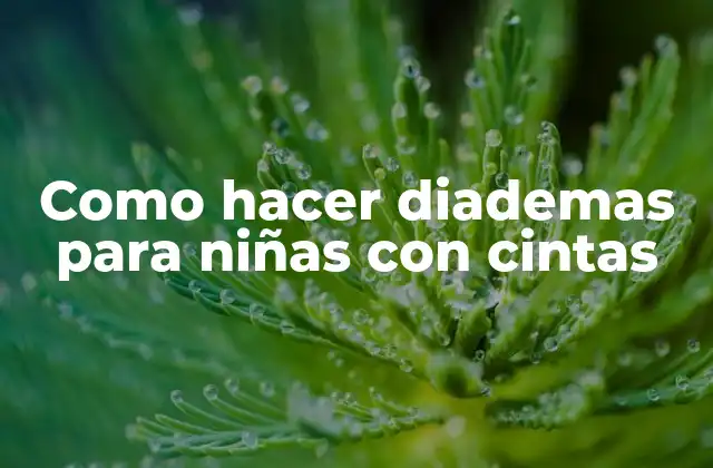 Como Hacer Diademas para Niñas con Cintas