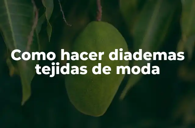 Como Hacer Diademas Tejidas de Moda