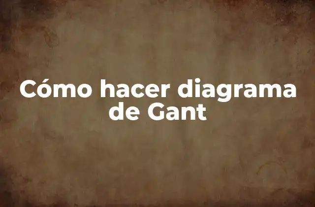 Cómo Hacer Diagrama de Gant 2 ¿Qué es un diagrama de Gant?